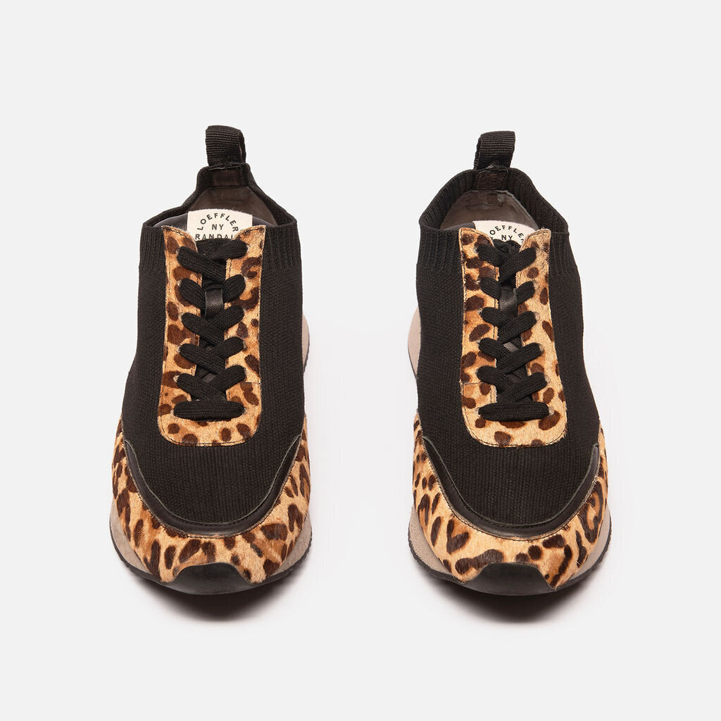 Loeffler Randall Leopard Print Calf Hair Sneaker