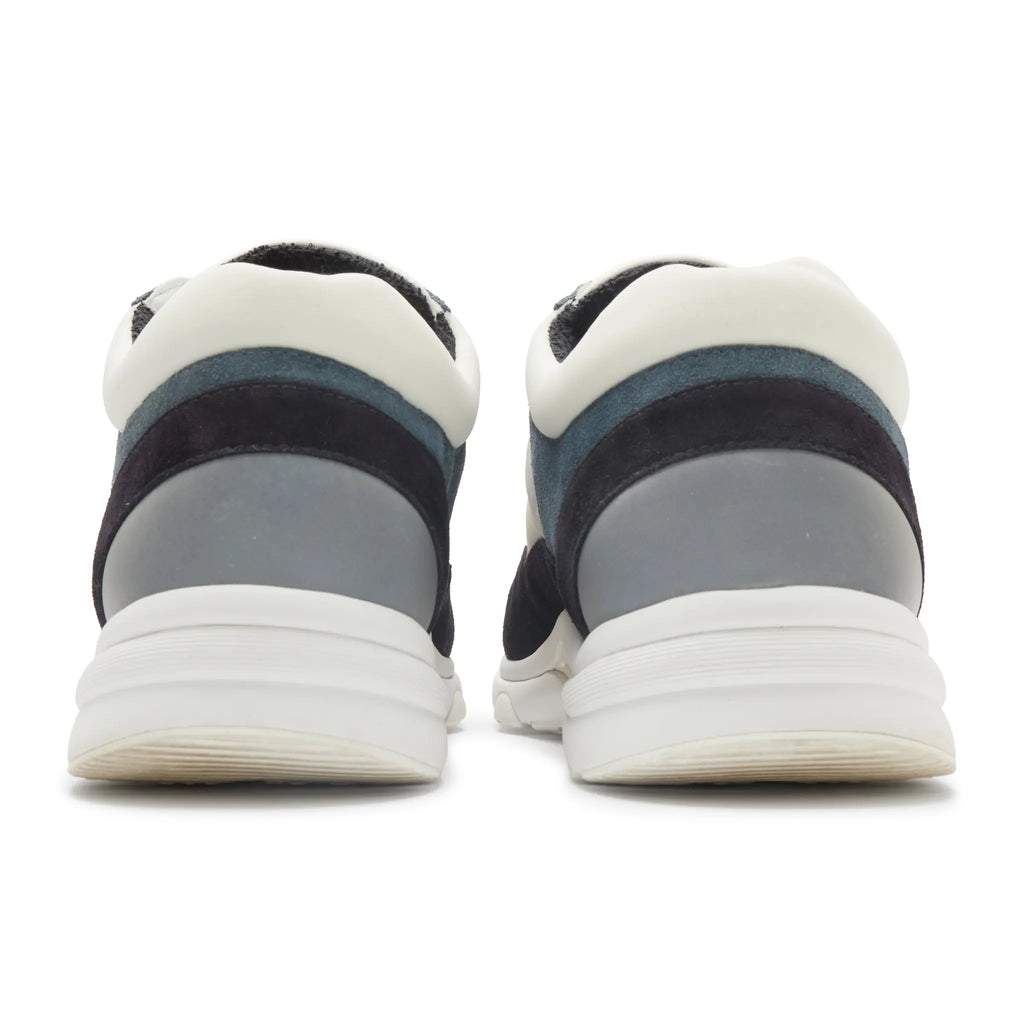Preloved - Chanel CC Logo Suede Nylon White Orange Blue Sneaker