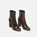 Saint Laurent Bronze Metallic Heeled Boots