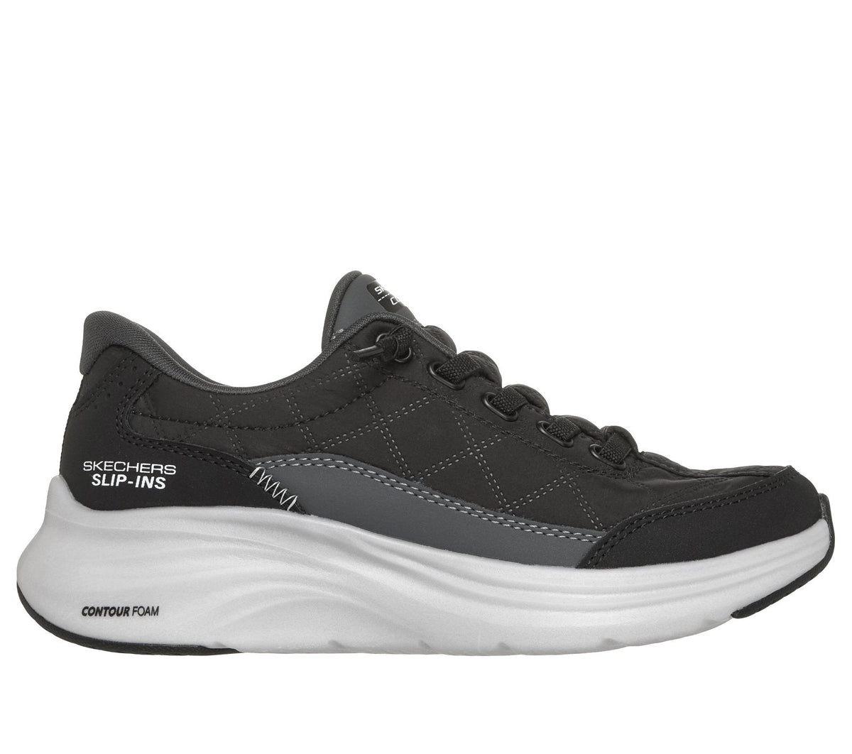 Skechers Slip-ins: Contour Foam - Cozy Fit, BLACK / WHITE