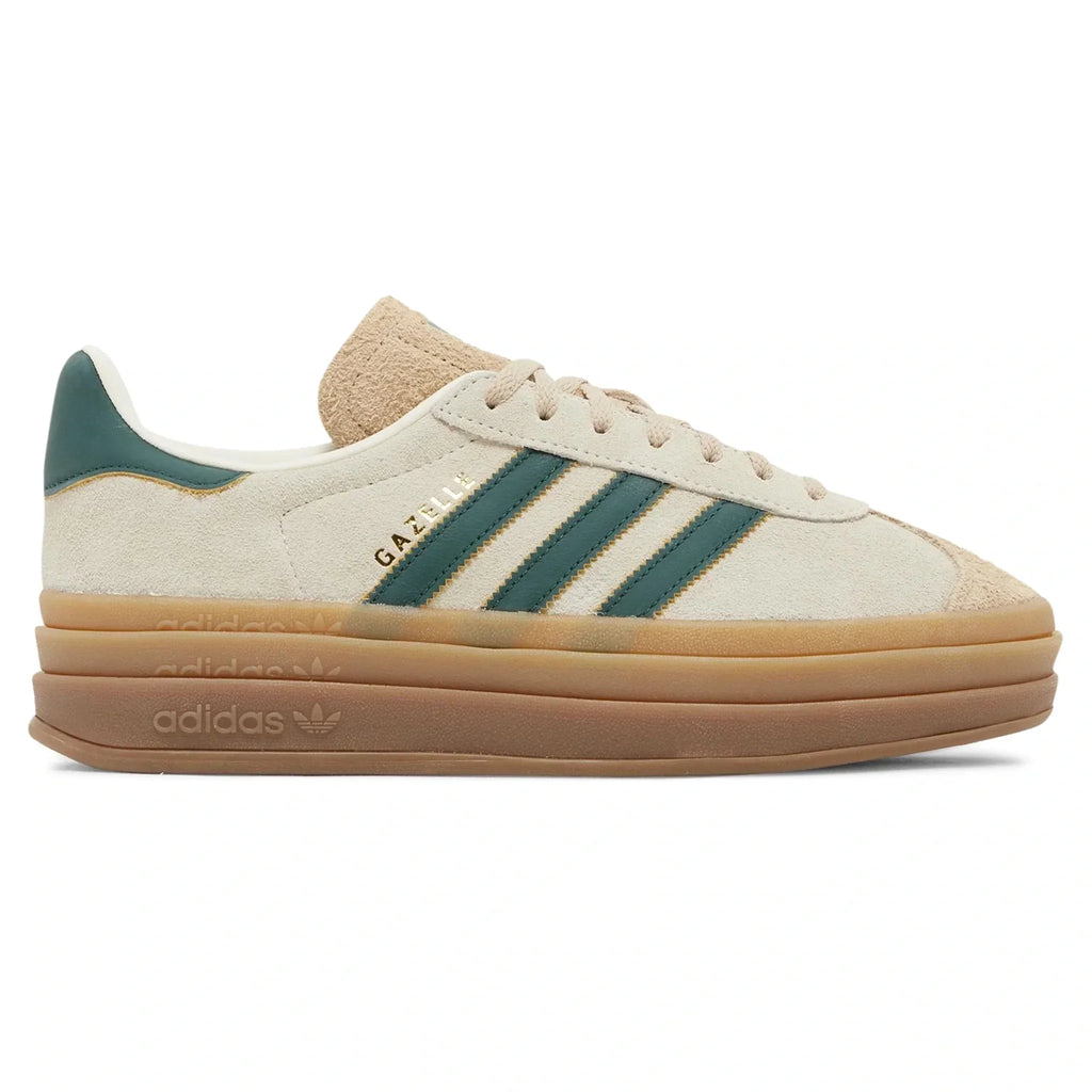 Adidas Gazelle Bold Cream Collegiate Green - Women's Sneakers - Beige