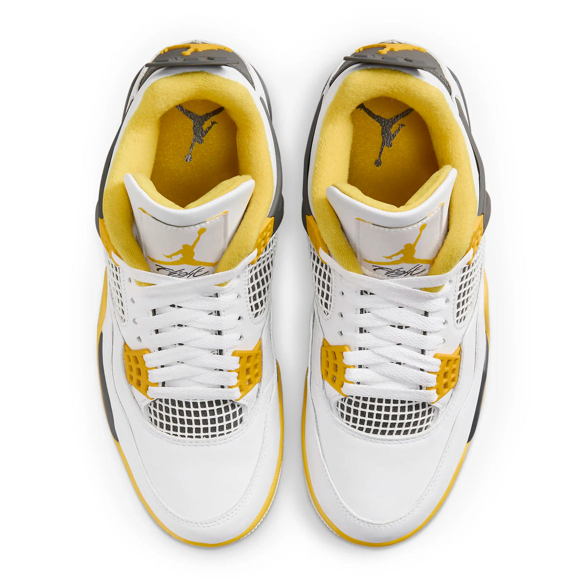 Air Jordan 4 Retro Vivid Sulfur - Women's Sneakers - White