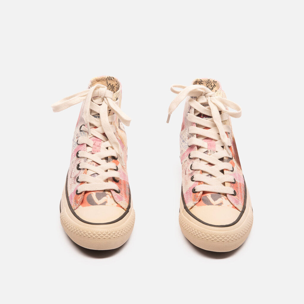 Hysteric Glamour Multicolor Printed Canvas High-Top Sneakers
