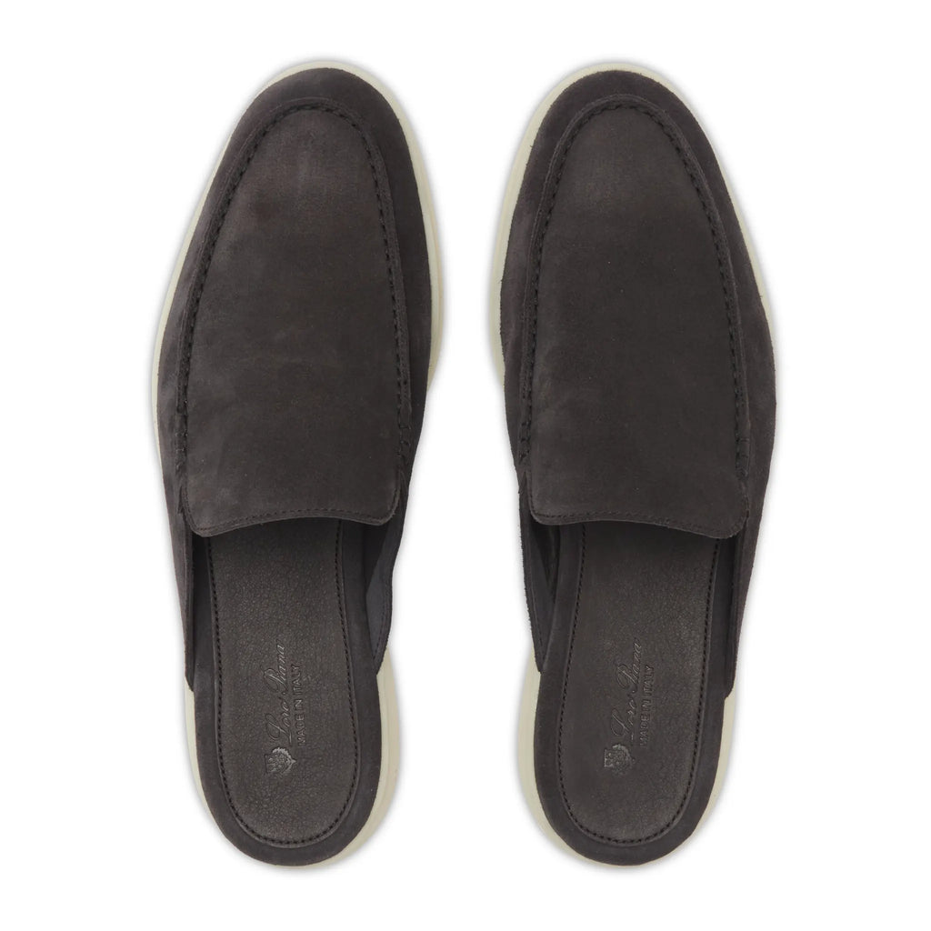 Loro Piana Babouche Walk Suede Ink Loafers
