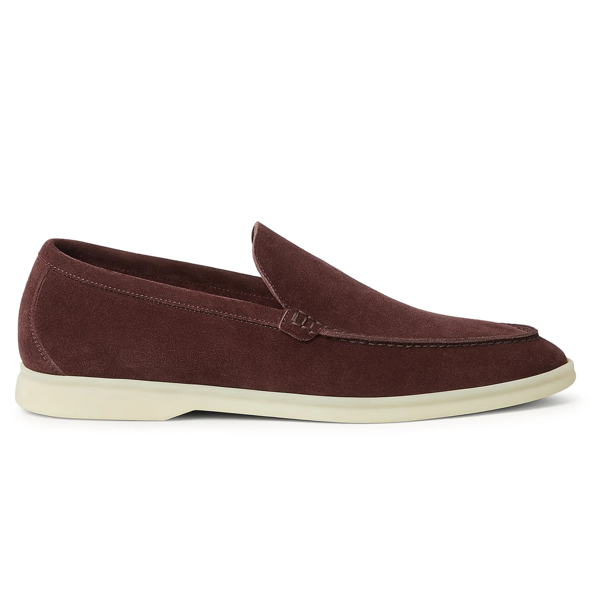 Loro Piana Summer Walk Suede Very Dark Maroon Loafers