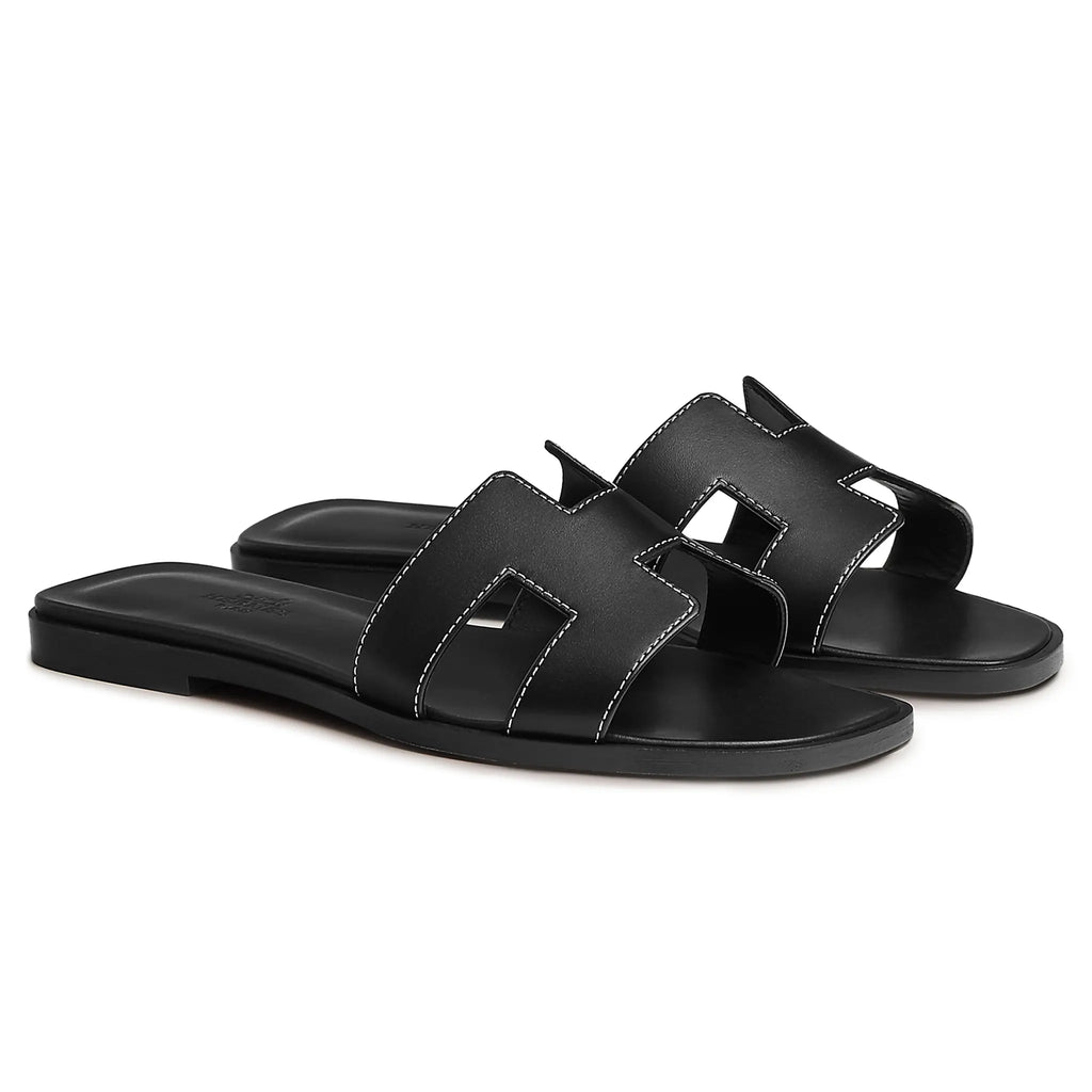 Hermes Paris Hermès Paris Oran Black Sandal
