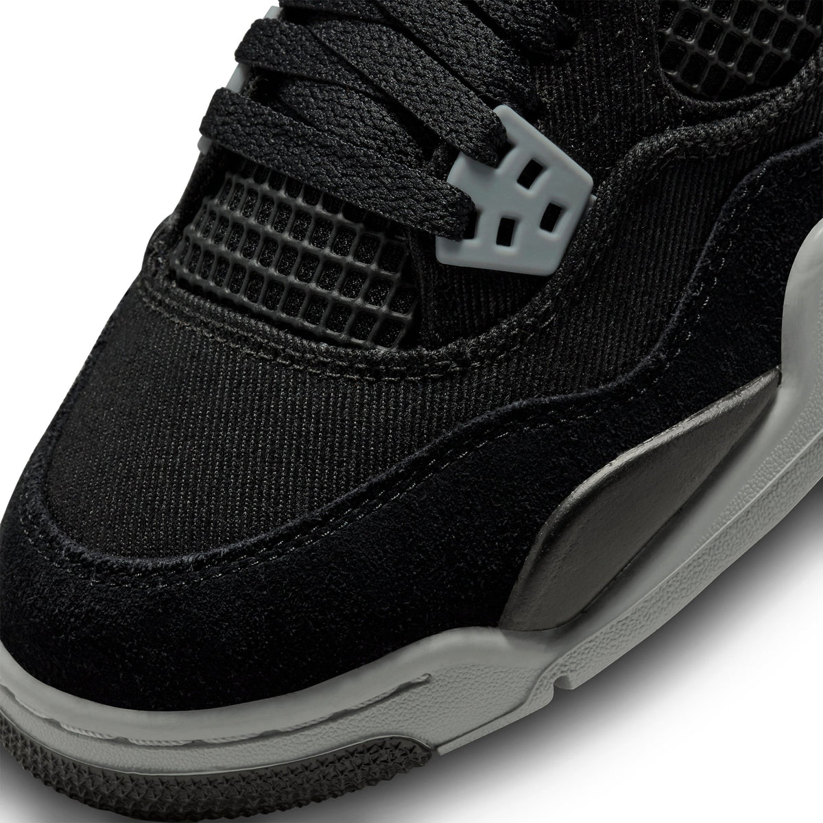 Air Jordan 4 Retro Black Canvas (GS) Sneakers