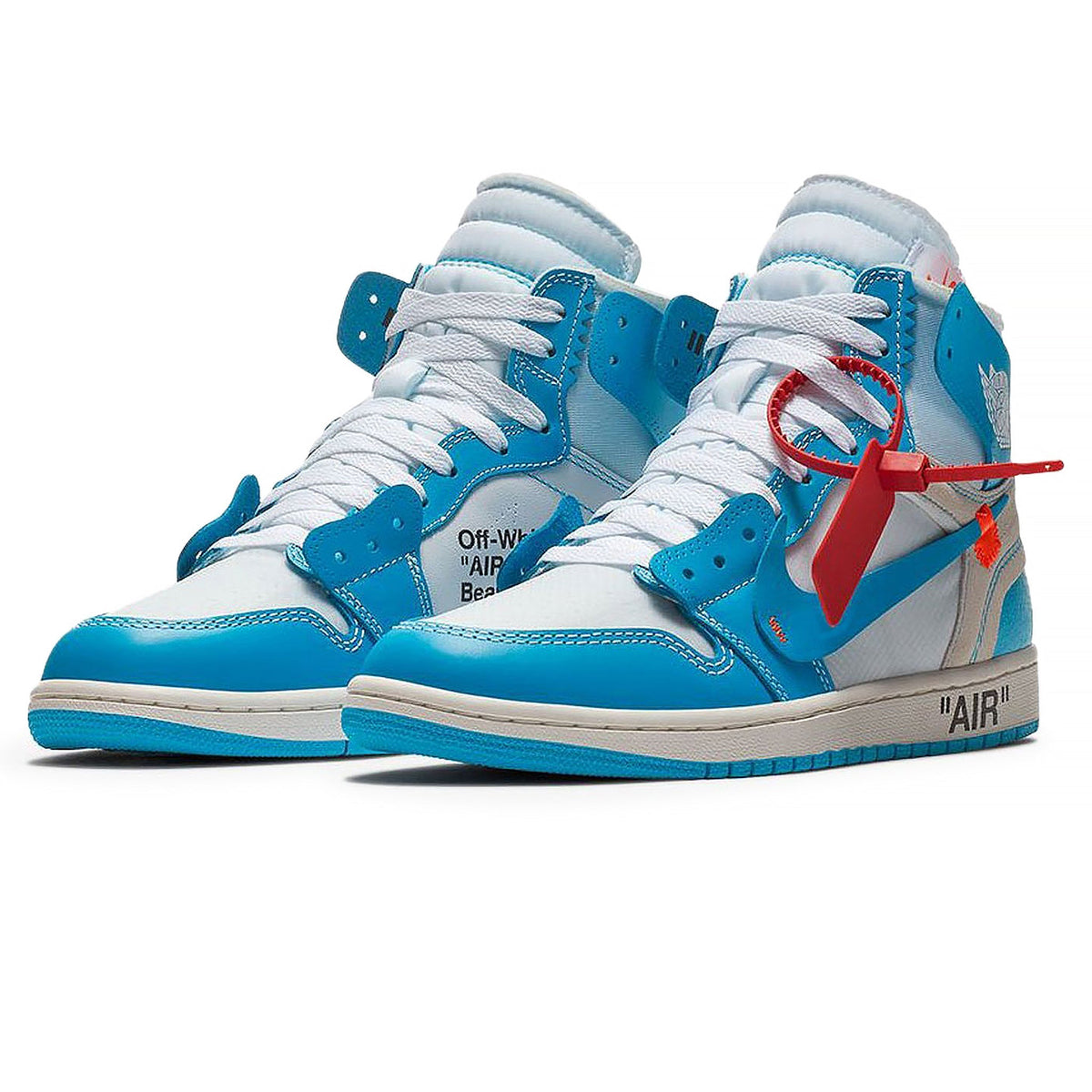 Air Jordan 1 X Off-White Retro High UNC University Blue Sneakers