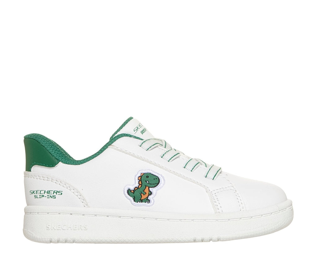 Skechers Slip-ins: Quick Street - Dino Trot, WHITE / GREEN