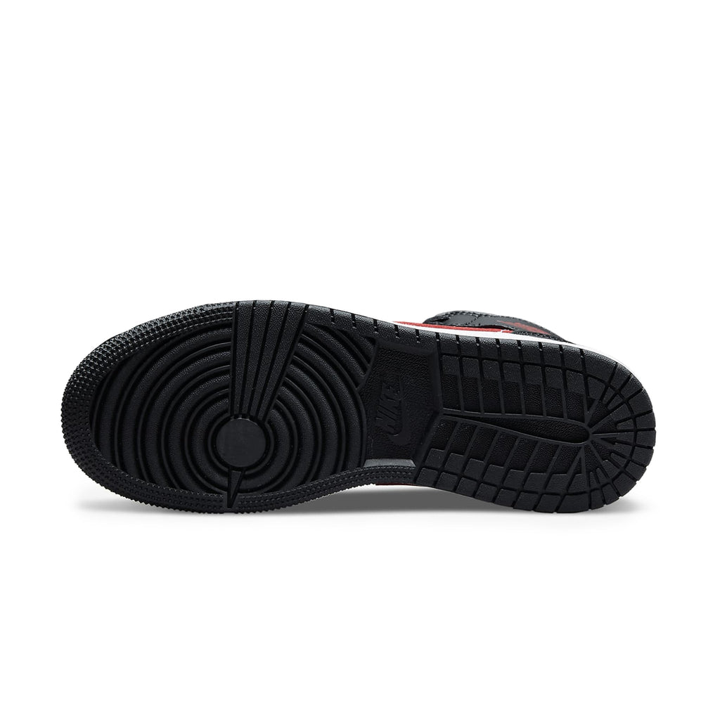 Air Jordan 1 Mid Black Fire Red (GS) Sneakers